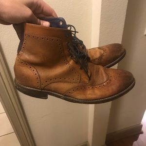 Used Ted Baker Brown Leather Wingtip/Brogue Boots